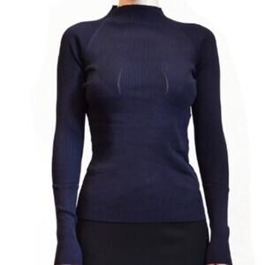 Kallmeyer New York Contour Rib Jumper Navy Blue Sz L
